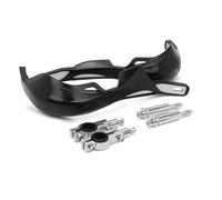 Protectores De Mano para Motocicleta, Kit De Montaje De 22MM Y 28MM, Protector De Mango con Pegatina para H&ON&DA Y&AMA&HA S&UZU&KI(Black and Sticker)
