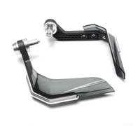 Protectores de mano para motocicleta, parabrisas de aleación de aluminio, protector mecanizado CNC, compatible con múltiples modelos para protección contra el viento del manillar (BWQ-024-plateado)