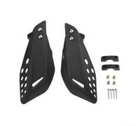 Protectores de Manos para Moto para Cross ABS y Aluminio, para Guardabarros Antiviento a Impactos para Off-Road, Negro(Black)