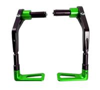 Protectores De Palanca De Motocicleta para Accesorios Universales De Motocicleta, Soporte Ajustable para Manillar De Guardamanos De 14mm-17mm(Green)