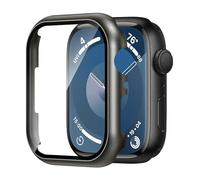 Protectores de Pantalla para Apple Watch 9 45mm, Vidrio Templado 9h Marco de AleacióN de Aluminio, Mantiene el Original， Sensible al Tacto，PelíCula Protectora Ligera para Apple Watch Serie 9 8 7