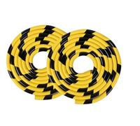Protectores de pared de espuma de goma en forma de U, autoadhesivos, para columnas de estacionamiento, 5 metros de largo, amarillo/negro