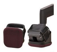 Protectores de patas de silla con punta de fieltro compatibles con ruedas comunes para sillas de oficina para mejorar la seguridad del suelo y el silencio operativo (marrón)