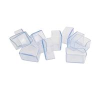 Protectores de patas de silla de PVC con 12 patas rectangulares para mantener la integridad del suelo (40 x 60 mm)
