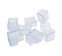 Protectores de patas de silla de PVC con 12 patas rectangulares para mantener la integridad del suelo (30 x 40 mm)