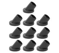 Protectores de patas en ángulo de goma, tapones for agujeros for muebles, alfombrillas antideslizantes con reducción de ruido, cubiertas for patas de mesa y sillas, 10 Uds. (Color : Black, Size : On