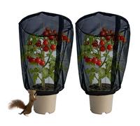 Protectores de plantas de animales, 2 bolsas de malla con cordón para pájaros