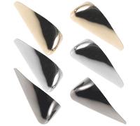Protectores de Punta 3 Pares para Zapatos de Hierro | Talla 25, Acabado Dorado Plata y Gris Oscuro, Cubre la Punta del Tacón Alto, para Graduación y Fiesta