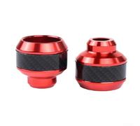 Protectores de rueda de aluminio para motocicleta, juego de 2 parachoques anticaídas para estabilidad (rojo)