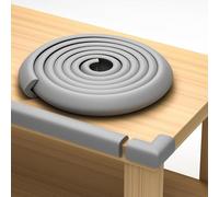 Protectores de Seguridad para Muebles y Bordes Afilados | Parachoques de 4,5 m, 4 Esquinas Adhesivas seguras para niños, Juego de Espuma a Prueba de bebés y Seguro para Mesa, Chimenea, encimera, Gris