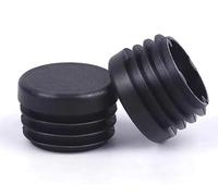 Protectores de suelo, almohadillas para pies de me Tapones de plástico negro for patas muebles, 10 unidades, 12 mm a 100, for tubos redondos silla escritorio(42mm)