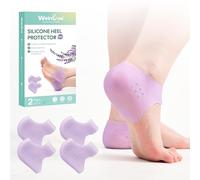 Protectores de talón de silicona para zapatos - Welnove Gel Heel Cups with Aloe Vera Extract for Women Men - Shoe Cushion Inserts Pads for Plantar Fasciitis, Spur, Dry Cracked Heels, Blister