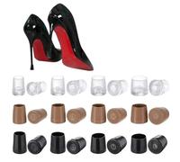 Protectores de talón para zapatos, 100 unidades, silenciador, protector de talón, forma redonda, para mujer, cubierta protectora antideslizante (transparente-M)