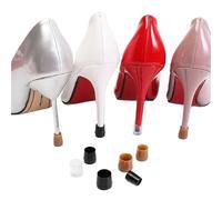 Protectores de talón para zapatos, 50 unidades, antideslizantes, para mujer, redondos, protectores de tacón alto, silenciador, protector de talón (transparente-M)