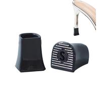 Protectores de talones - taloneras | Antideslizantes para Zapatos de Tacón Alto - de Repuesto Reductoras de Ruido para Hierba y Adoquines - Juego de 10, Negro Transparente, TPU, Accesorios