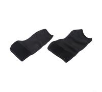 Protectores de tobillo negros de invierno con deslizamientos laterales para un fácil uso sobre jeans, fundas de pie con forro polar grueso para ciclismo y actividades al aire libre, protectores