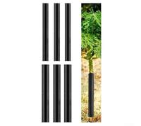 Protectores de tronco de árbol negro, paquete de 6 protectores de árboles jóvenes para árboles y arbustos jóvenes, para proteger el tallo de las plantas contra animales y herramientas
