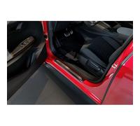 Protectores de umbral de puerta Black Inox compatibles con Cupra Born 2021- 'Inserto de cobre con líneas' - 4 piezas