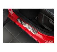 Protectores de umbral de puerta de acero inoxidable compatibles con Renault Arkana 2020- 'Lines' - 4 piezas