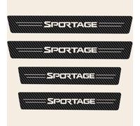 Protectores de Umbral de Puerta de Coche de 4 Piezas para KIA Sportage en Fibra de Carbono, Tiras de Protección del Umbral, Cubierta de Placa de Patada, Pegatina de Estilo y Accesorios