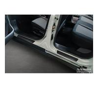 Protectores de umbral de puerta Inox negros compatibles con Ford Tourneo Courier II 2023- 'Lines' - 4 piezas