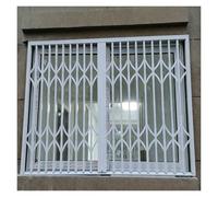 Protectores de ventana corredera con cerradura para apartamentos, tiendas y dormitorios, barras de seguridad de aluminio a prueba de robos, ajustables, 24 x 44 pulgadas, barandilla plegable