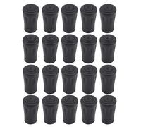 Protectores for bastones de trekking, color negro, paquete 10 o 20 unidades, muletas(Black B-20pcs)