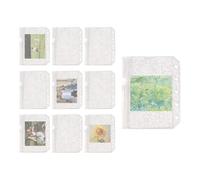 Protectores Hojas Transparentes - 10 Piezas Fundas Recibos Cremallera 5 Anillos M5,Insercciones para Carpeta de Pegatinas,Para Estudiantes Profesionales Viajeros Fotos Tarjetas Recibos