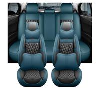 Protectores Interior Funda De Cuero Para Asiento De Coche Accesorios Interiores Para Citroen C4 Fundas Protección cojín(Black blue 5 PCS,DE)