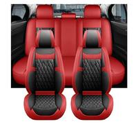 Protectores Interior Funda De Cuero Para Asiento De Coche Accesorios Interiores Para Citroen C4 Fundas Protección cojín(5pcs rojos,SE)