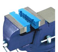 Protectores magnéticos de mordaza de banco antideslizantes con ranura en V para una sujeción segura de tornillos en tareas de carpintería y reparación de bricolaje