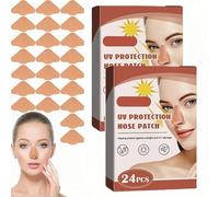 Protectores Nariz UV,Parche Nariz Protección,Parche Para La Nariz Con Protección UV,Pegatinas de Protección Solar con Forma de Nariz,48 PCS