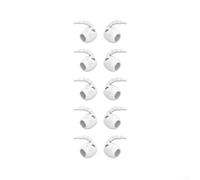 Protectores Oreja para Samsung Buds 4 para Pro - Ganchos Fijos Silicona Flexible Ejercicio Intenso - Pack 5 Pares(White)