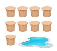 Protectores para Valla de Piscina 10 Piezas de Tapones para Suelo de Patio | Tapones Protectores para Jardín Trasero, Exterior, Residencial y Comercial