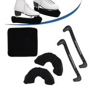 Protectores Patines Hielo & Empapadores & Toalla Kit, Protector Duro para Patines y Cubiertas Suaves para Patines Accesorios para Patines Artísticos Patines de Hockey (Negro)