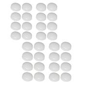 Protectores redondos de plástico de hierro forjado de 1-1/4 pulgadas para patas de silla de patio y muebles de exterior, tapas deslizantes blancas (paquete de 32)