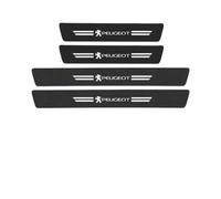 Protectores Umbral Puerta para Peugeot 301 307 308 3008 408 4008, Pegatinas Etiquetas de Protección Umbral Puerta Estribos Coche,Short*2+Long*2