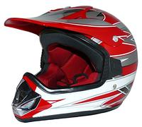 Protectwear Casco Cross Max Racing, Rojo, Talla XXXS
