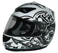 protectWEAR Casco de moto azul H510-11-WG gris blanco Diseño dragón - XL