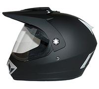 protectWEAR Casco de Moto Casco de Motocross Casco para Enduro Negro Mate V370 con Visor abatible