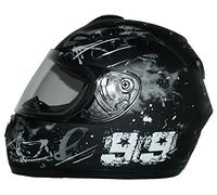 protectWEAR Casco de moto negro gris mate con visor FS-801-99 tamaño - M