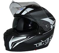 Protectwear Casco integral de motocicleta Casco integral con visera integrada y visera plegable FS-818-SW-XL