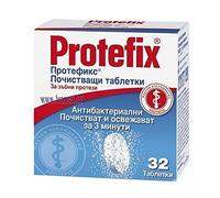Protefix - Pestañas de limpieza para dentaduras (32 unidades)