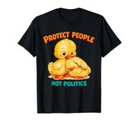 Protege a la Gente, no la política, patitos Lindos Retro bondad Camiseta
