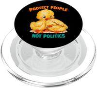 Protege a la Gente, no la política, patitos Lindos Retro bondad PopSockets PopGrip para MagSafe