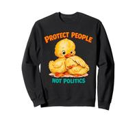 Protege a la Gente, no la política, patitos Lindos Retro bondad Sudadera