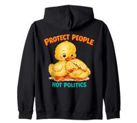 Protege a la Gente, no la política, patitos Lindos Retro bondad Sudadera con Capucha