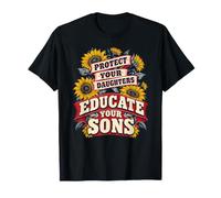 Protege a Tus Hijas sin educar a Tus Hijos Floral Vintage Camiseta
