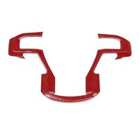 Protege el Volante Embellecedor de Cubierta Volante para Ford F-150 2015-2020, F-250 Super Duty 2017-2022, F-350, Expedition 2018-2021, ABS Rojo