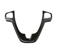 Protege el Volante Embellecedor para Cubierta del Volante, Color de Fibra Carbono, Apto para Ford Fiesta 2012, 2013, 2014, 2015, 2016, 2017, 2018